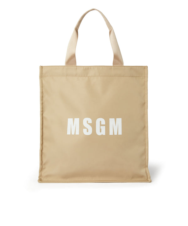 Nylon tote bag with logo