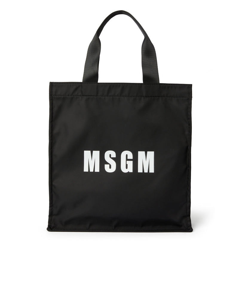 Nylon tote bag with logo BLACK Men 