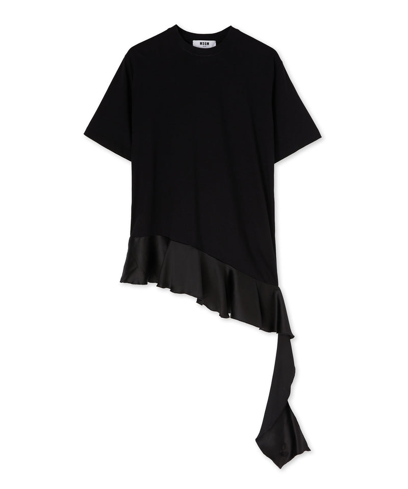 T-Shirt dress with satin insert BLACK Women 