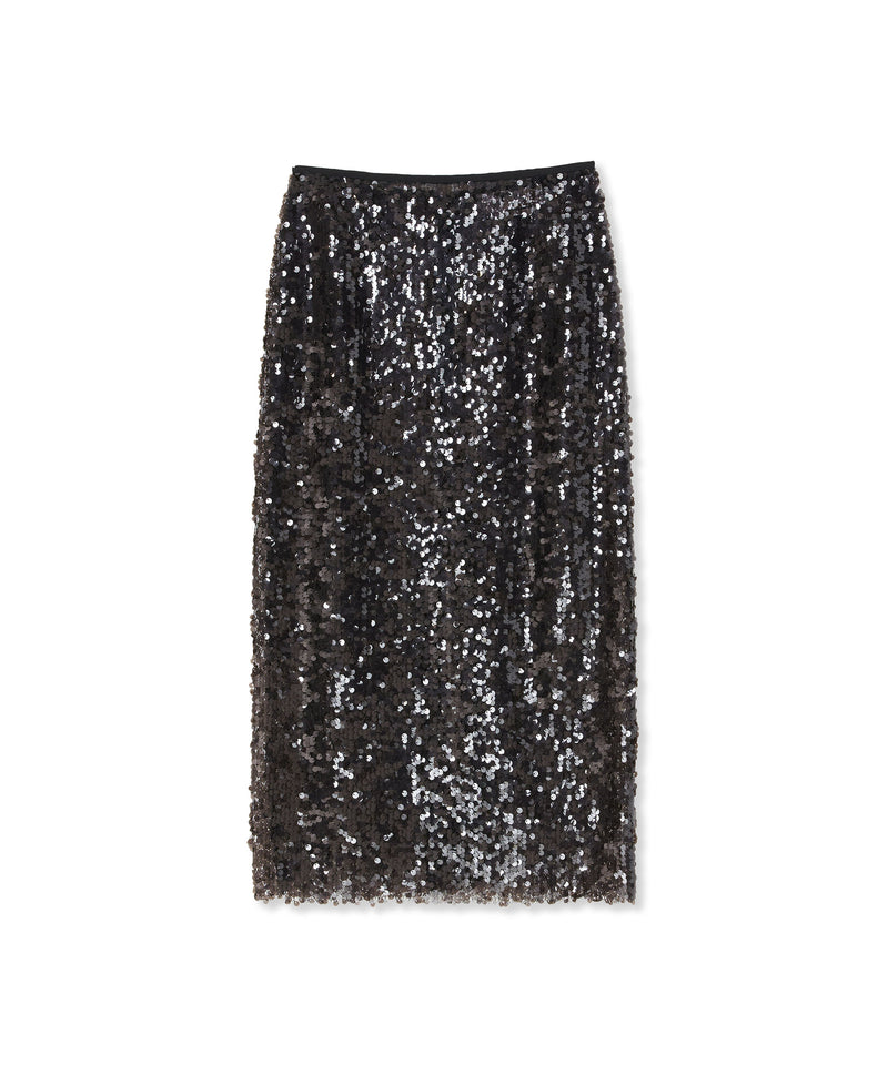 Midi dress with sequined fabric BLACK Women 