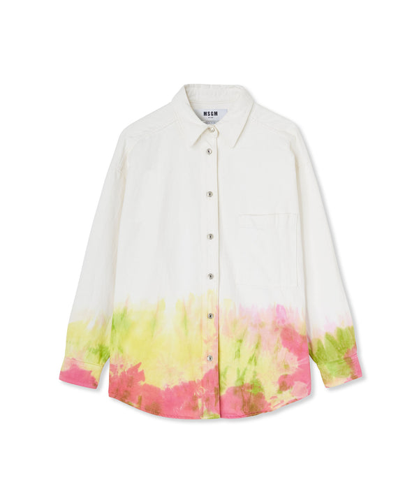 Bull cotton shirt with tie-dye treatment