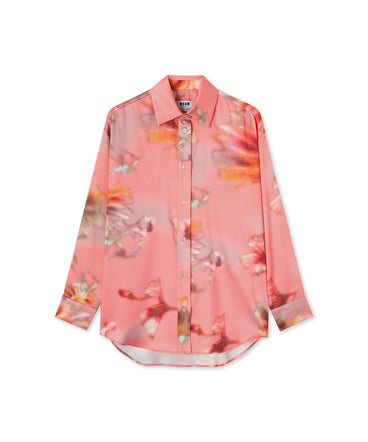Fluid fabric shirt with  "Desert flowers" print
