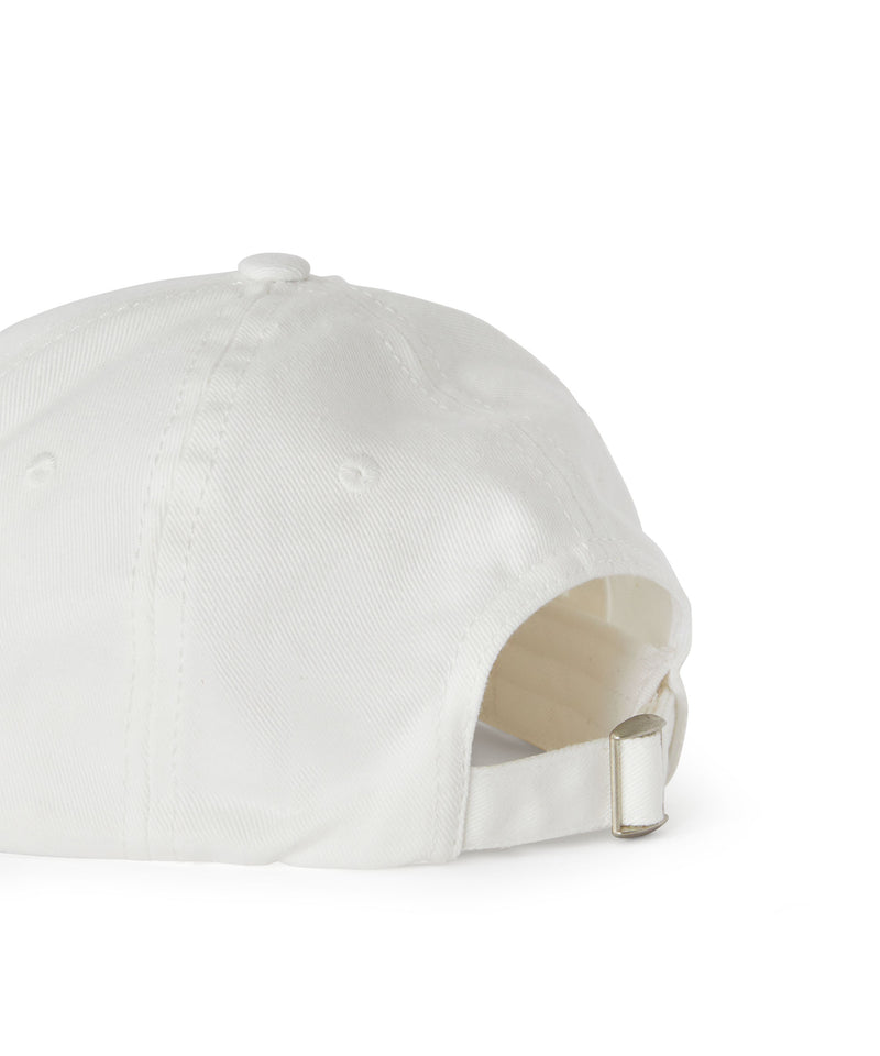 Gabardine cotton baseball cap with embroidered label OFF WHITE Women 
