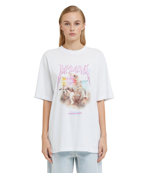 T-Shirt with "Laser eyed cat" graphic