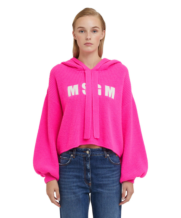 MSGM logo-embroidered knitted gloves - Pink
