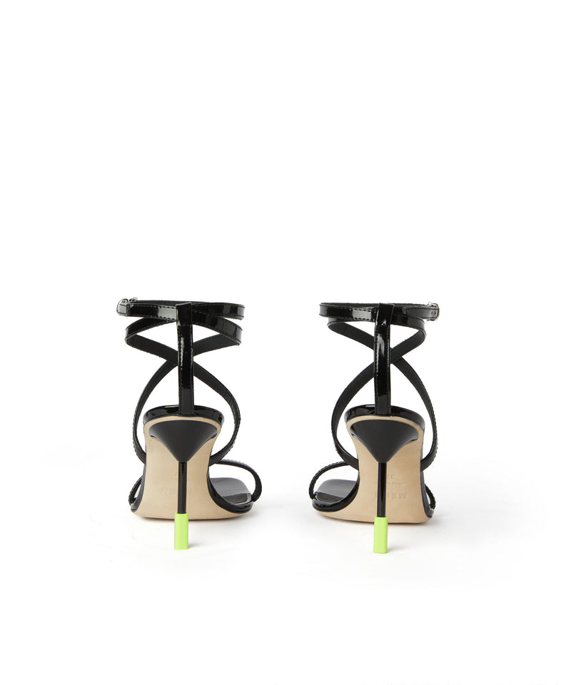 Sandal with "Iconic MSGM" heel BLACK Women 