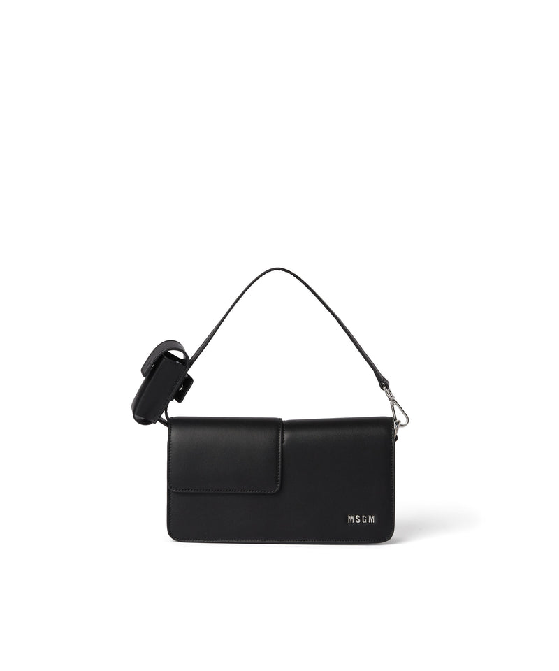 Double flap baguette bag with metallic logo - MSGM Official