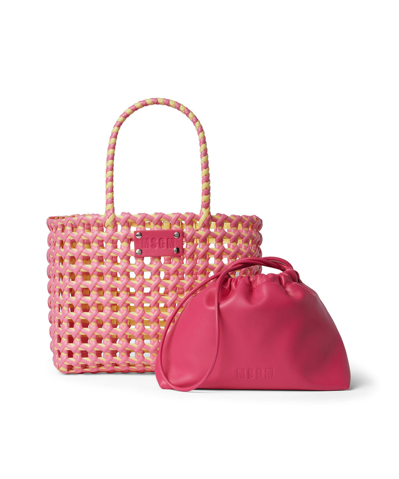 Woven tote bag with logo PINK Women 