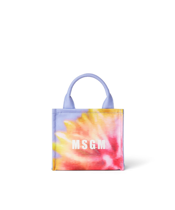 Mini tote in canvas  stampa "desert flower"