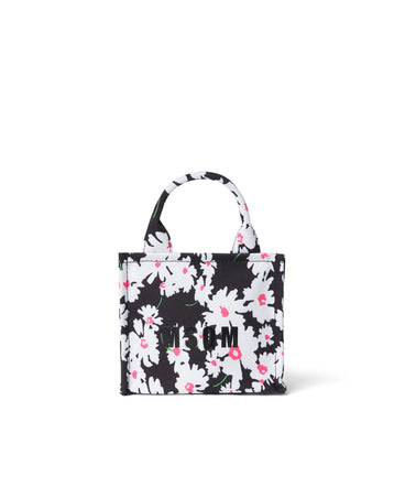 Mini canvas tote with "desert flower" print