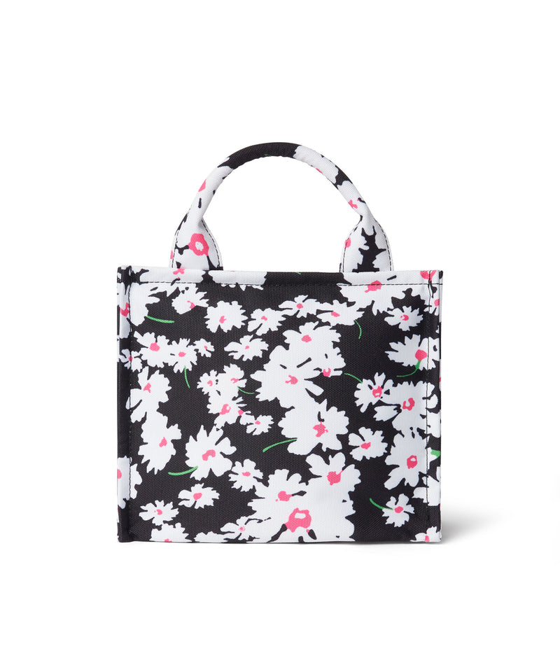 Small canvas tote bag with daisy print BLACK Women 