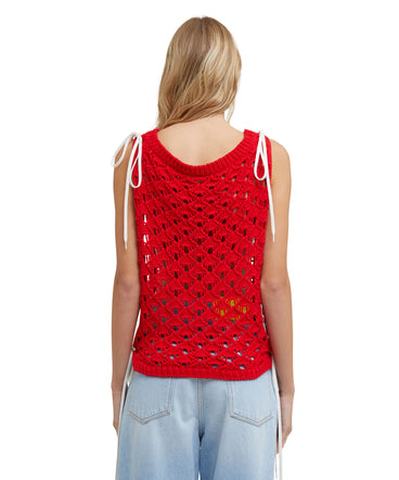 Crochet shirt cotton sleeveless top