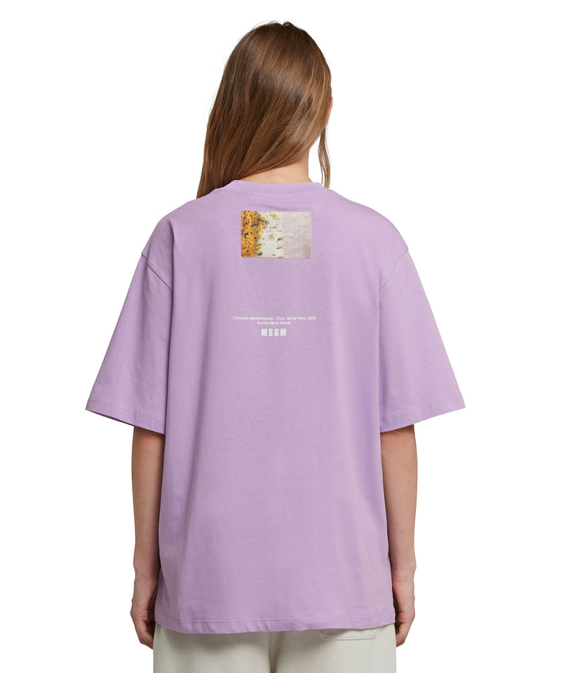 "FANTASTIC GREEN INVERSE SERIES" organic jersey cotton T-Shirt LILAC Unisex 