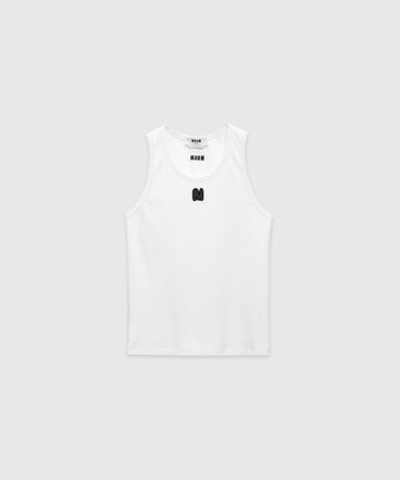 Ribbed jersey "TheMwave" tank top