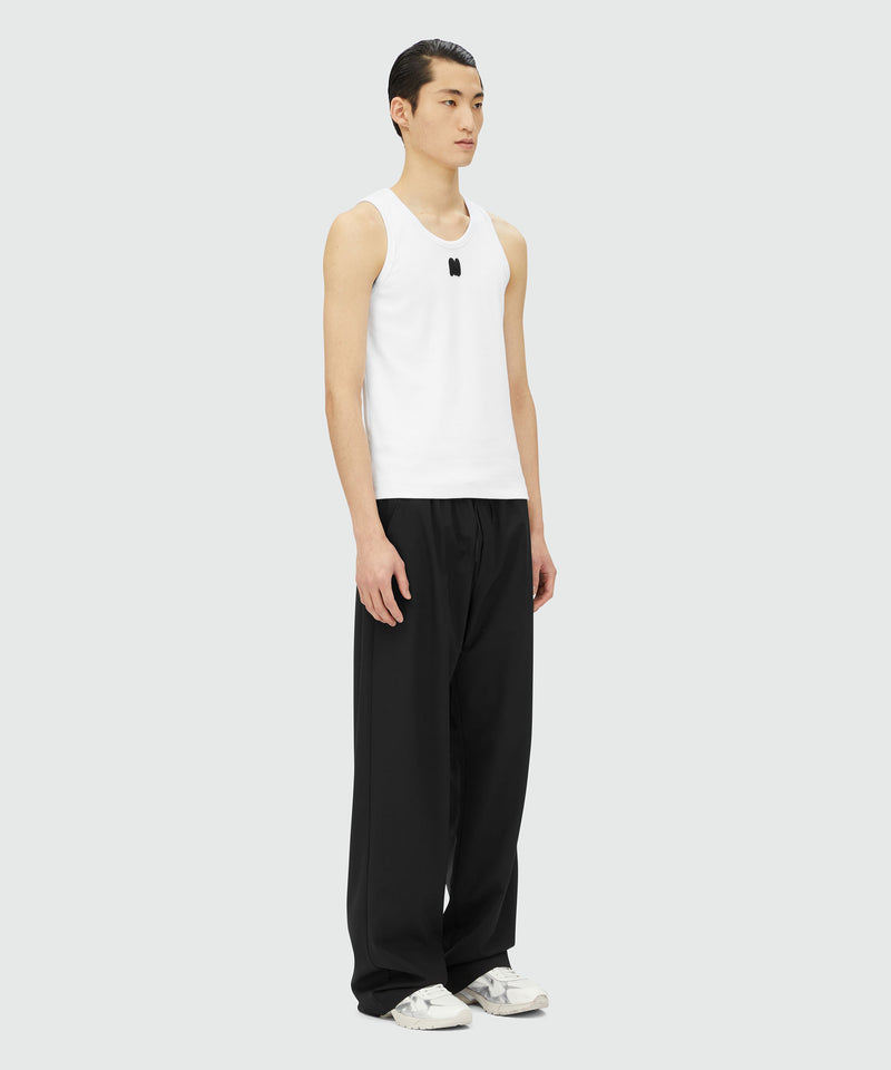 Ribbed jersey "TheMwave" tank top WHITE Men 