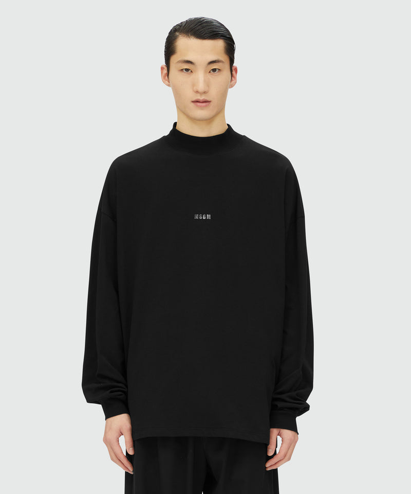 Jersey sweatshirt with mirror print BLACK Men 