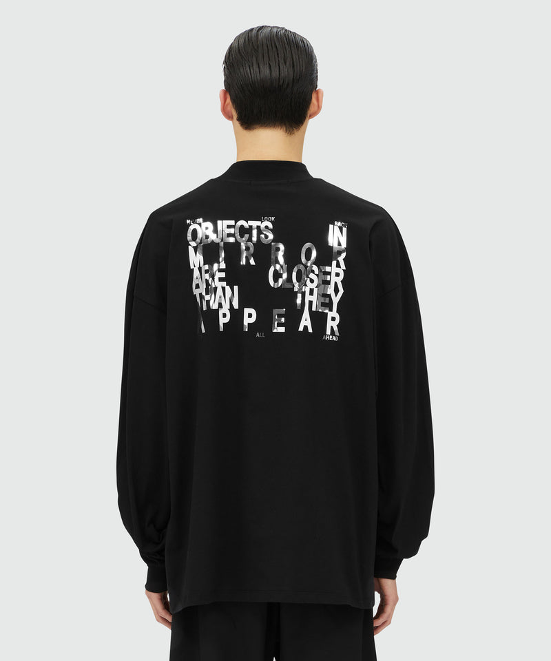 Jersey sweatshirt with mirror print BLACK Men 