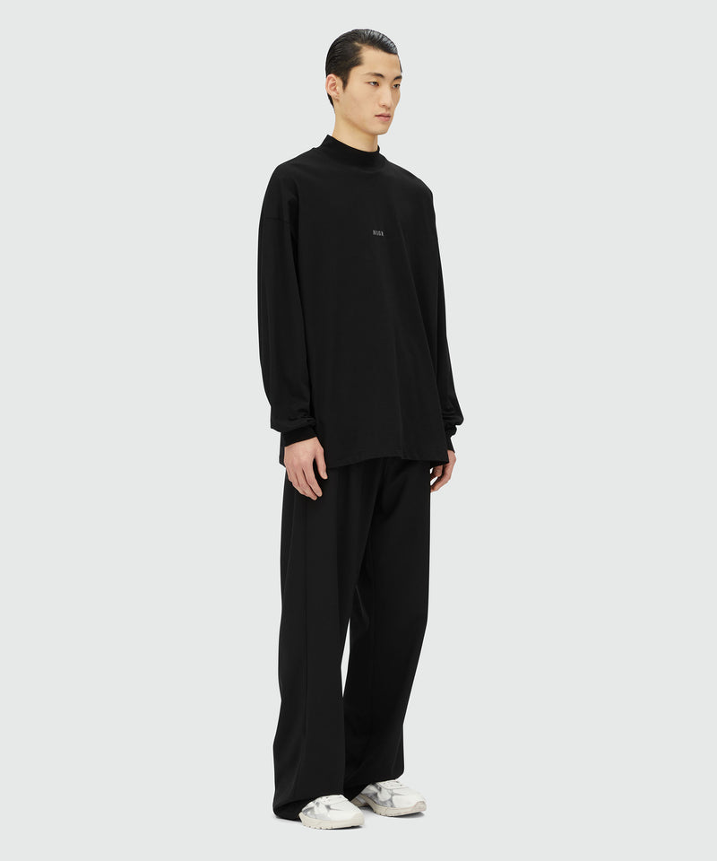 Jersey sweatshirt with mirror print BLACK Men 