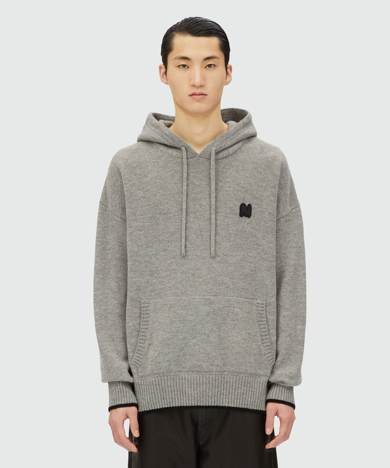 Blended cashmere sweater with "TheMwave" patch GREY Men 