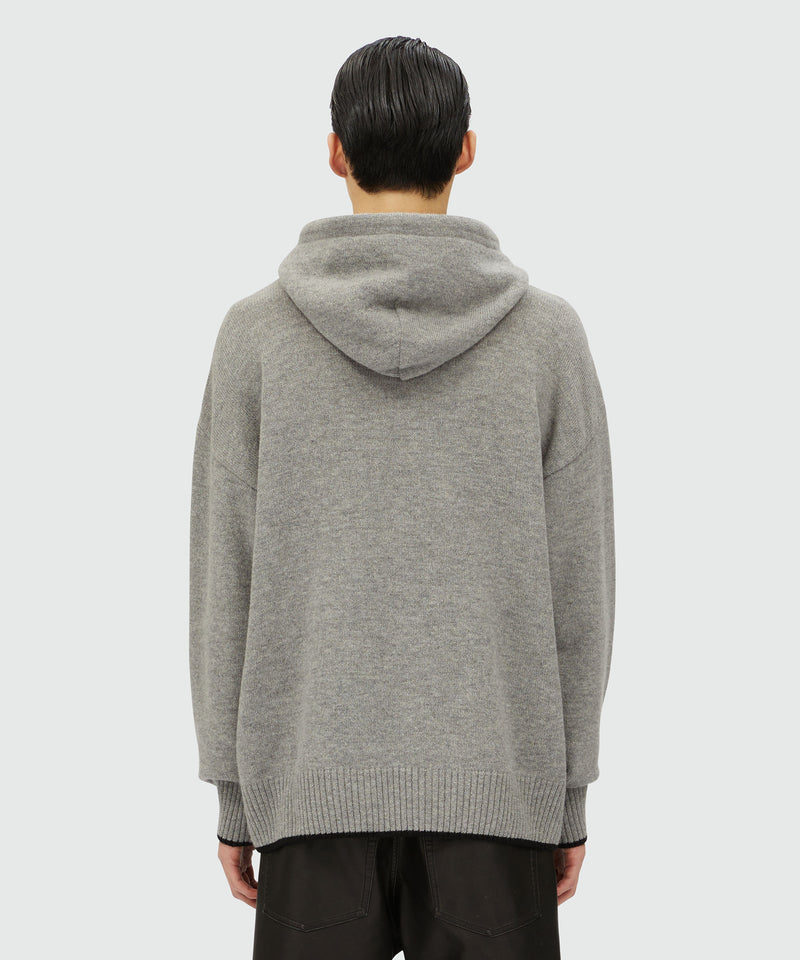 Blended cashmere sweater with "TheMwave" patch GREY Men 