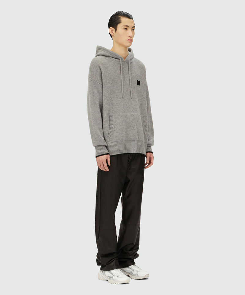 Blended cashmere sweater with "TheMwave" patch GREY Men 