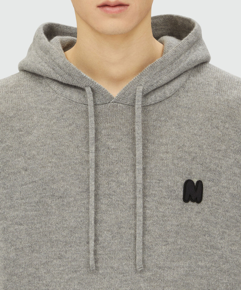 Blended cashmere sweater with "TheMwave" patch GREY Men 