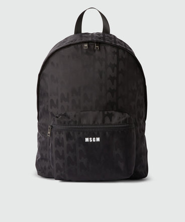 Backpack in black "Mwave" fabric