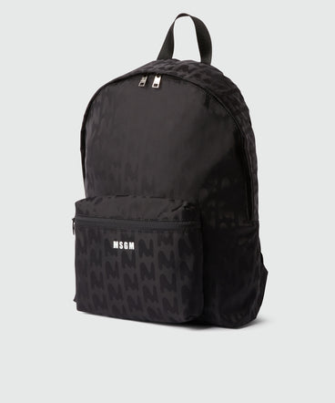 Backpack in black "Mwave" fabric