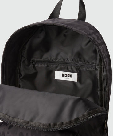 Backpack in black "Mwave" fabric