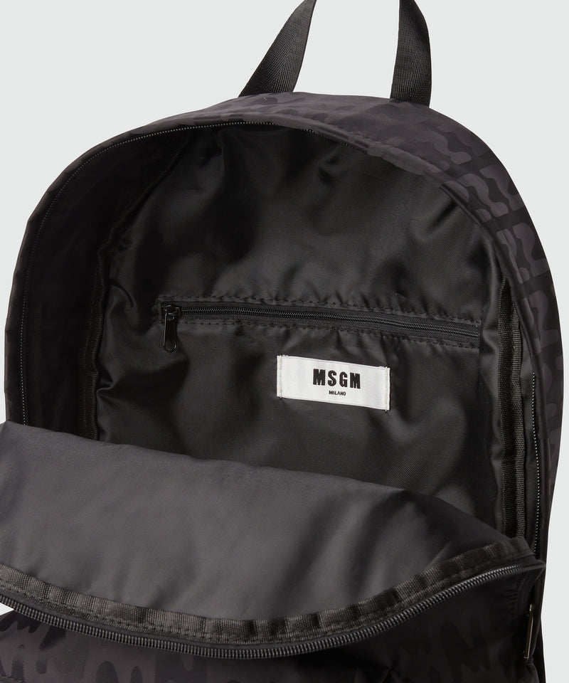 Backpack in black "Mwave" fabric BLACK Unisex 
