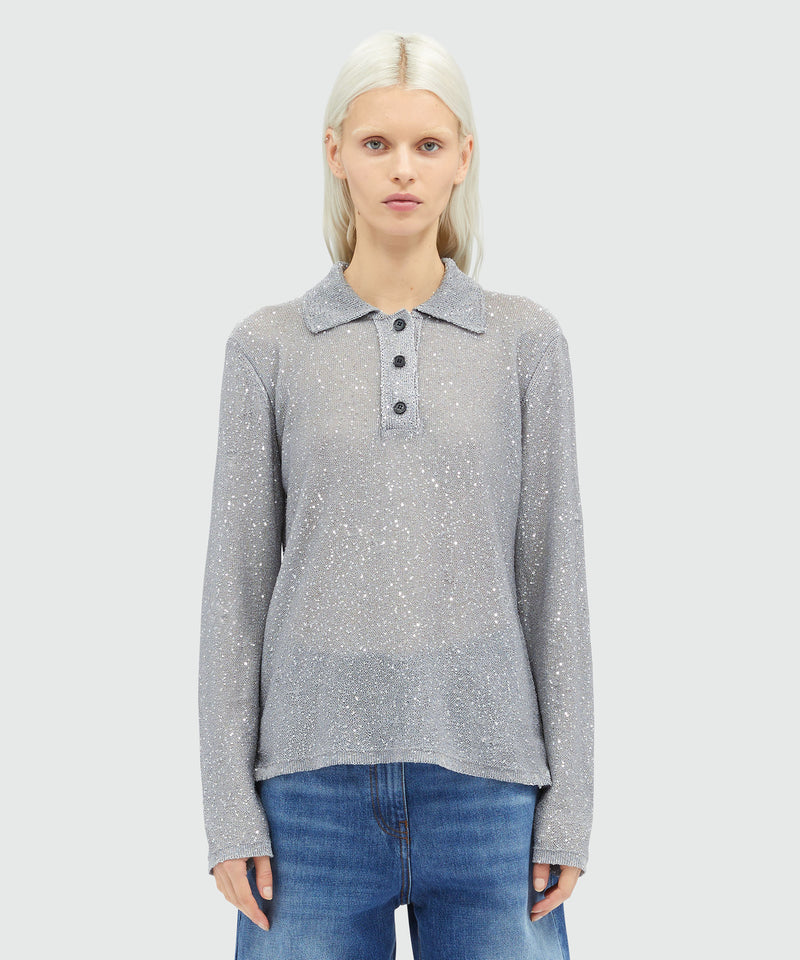 Glitter polo shirt - MSGM Official