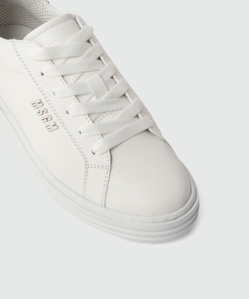 White leather MSGM sneakers MSGM Official