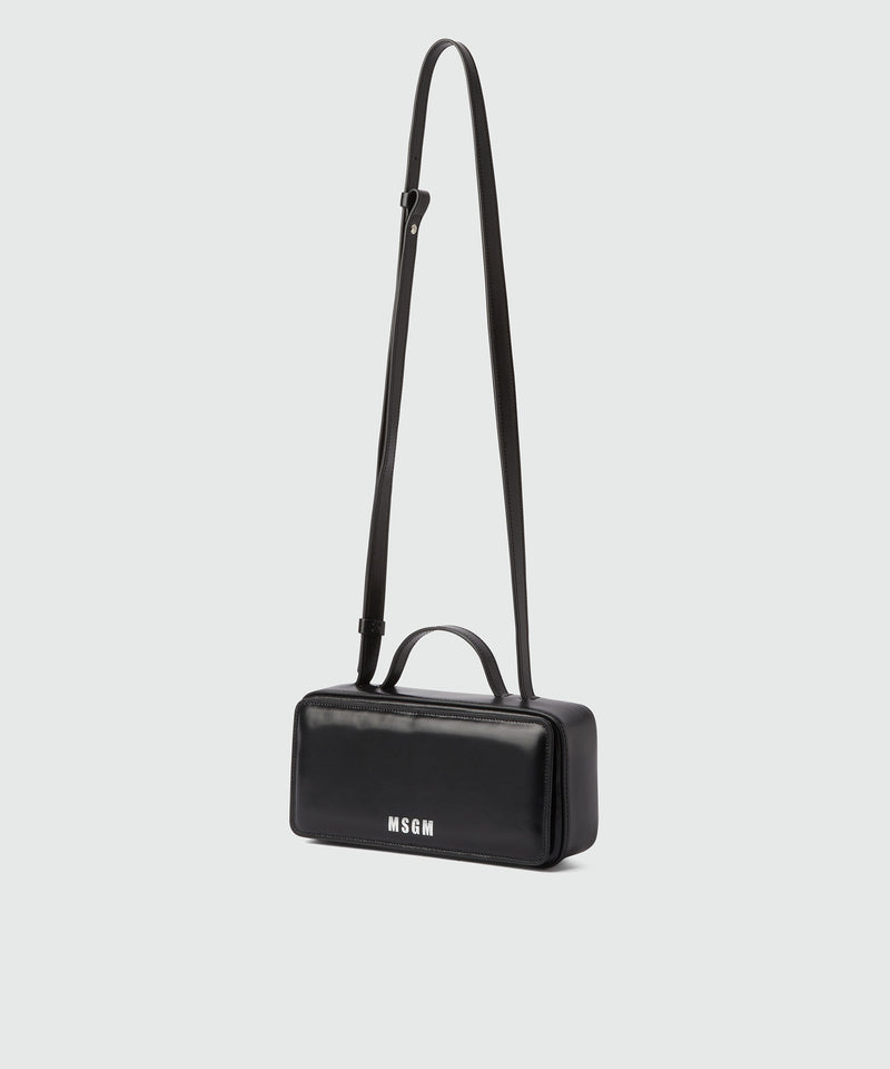 Small black shiny leather CLAP BAG BLACK Women 