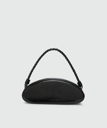 Black patent leather MSGM handbag