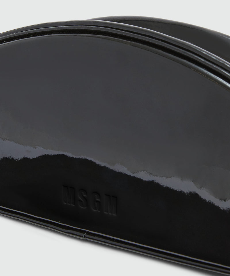 Black patent leather MSGM handbag NERO Donna 