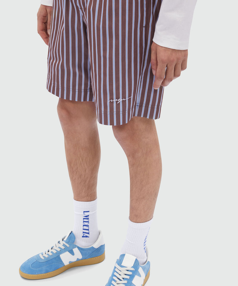 Bermuda in popeline gessato 30 Uomo 