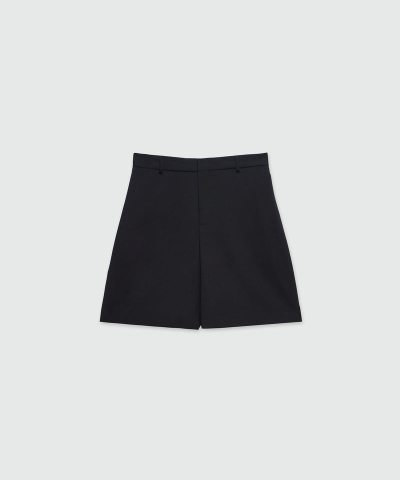 Bermuda in frescolana nero Nero Uomo 