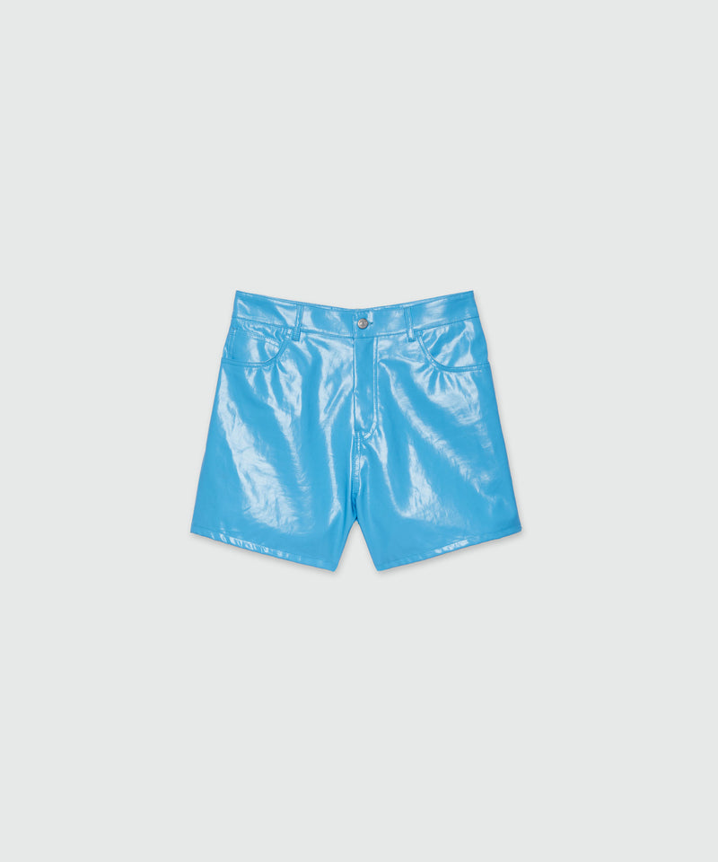Bermuda shorts in light blue painted linen BLUE Men 