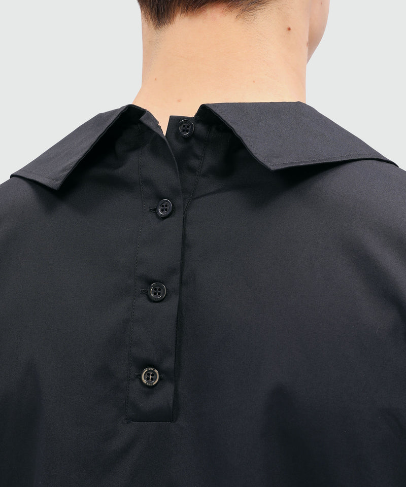 Black poplin shirt with Luke Edward Hall x MSGM embroidery Black Men 