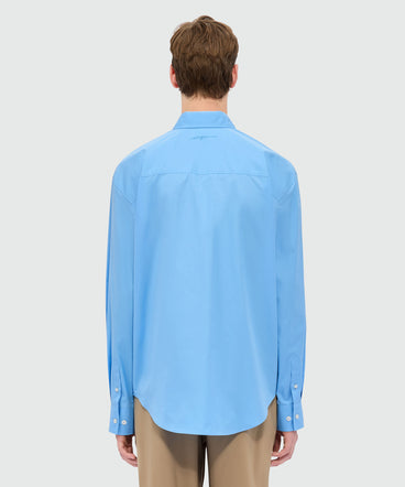 Light blue poplin shirt with "Lobster" print