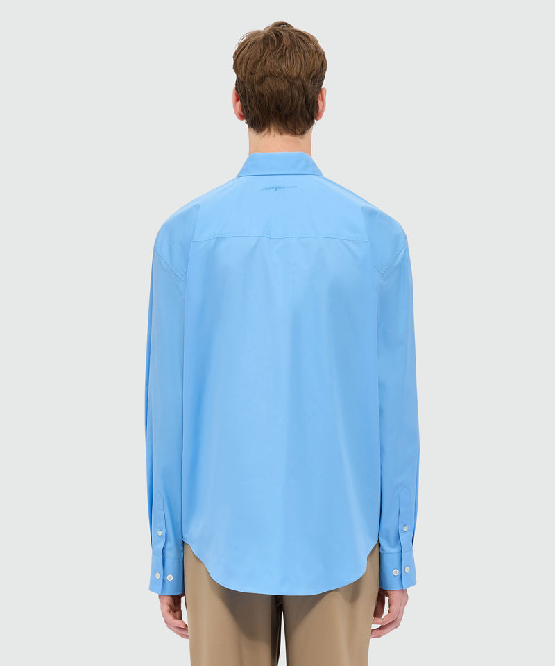 Light blue poplin shirt with "Lobster" print BLUE Men 