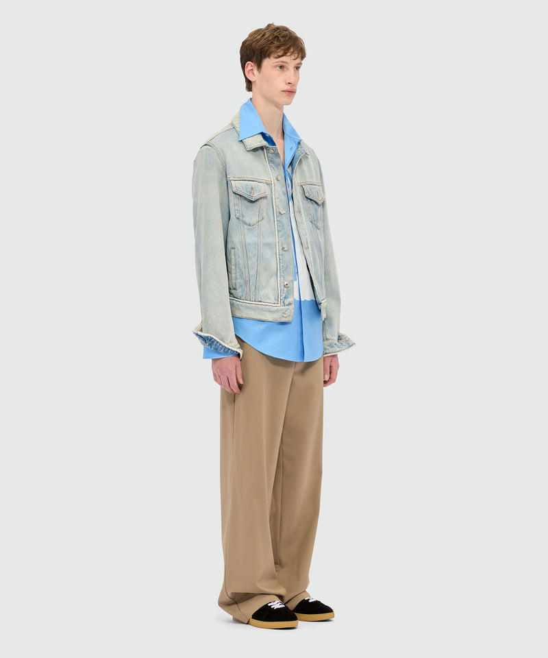 Light blue poplin shirt with "Lobster" print BLUE Men 