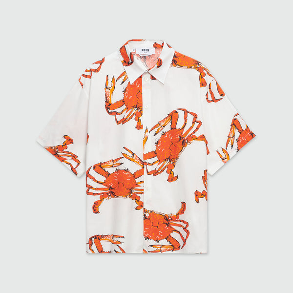 Tシャツ・カットソー MSGM FW23 White poplin shirt (3541MDE19X237608 01) 3841MDE14X_257100_01_01_600x60