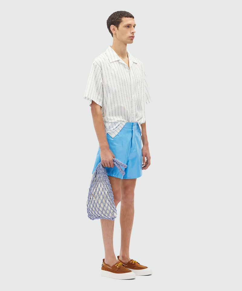 Camicia in popeline a righe "TheMwave" BIANCO Uomo 