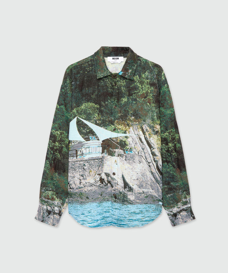 Camicia in jacquard fantasia "La Vedetta" MILITARE Uomo 