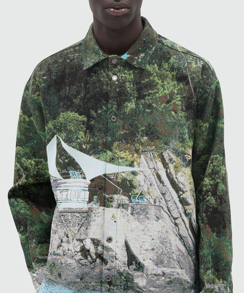 Camicia in jacquard fantasia "La Vedetta" MILITARE Uomo 