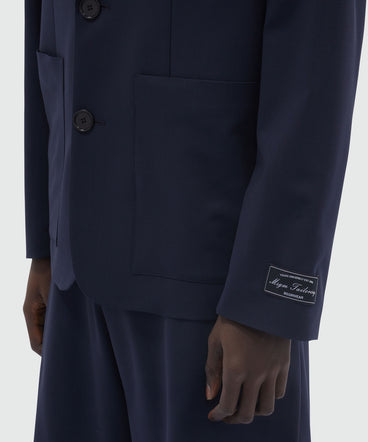 Giacca sartoriale in frescolana blu MSGM Tailoring