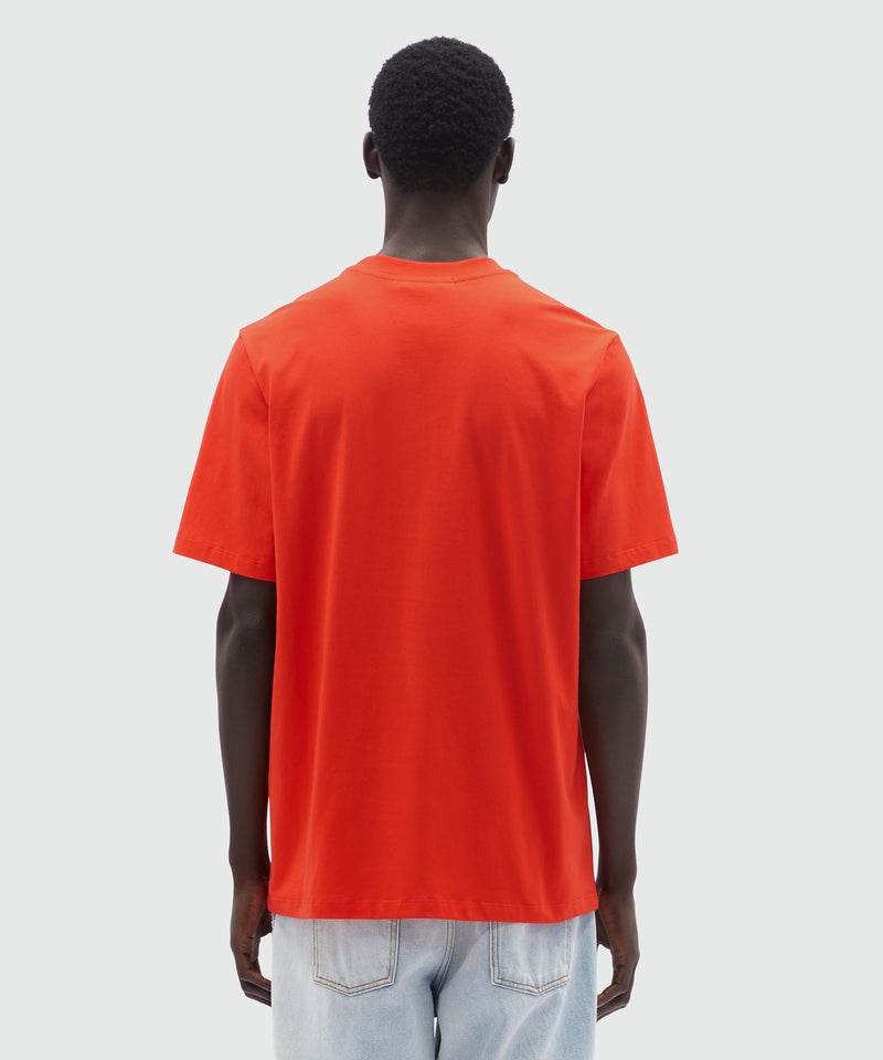 Coral jersey T-Shirt with brushed logo RED Men 