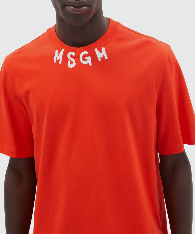 Coral jersey T-Shirt with brushed logo RED Men 