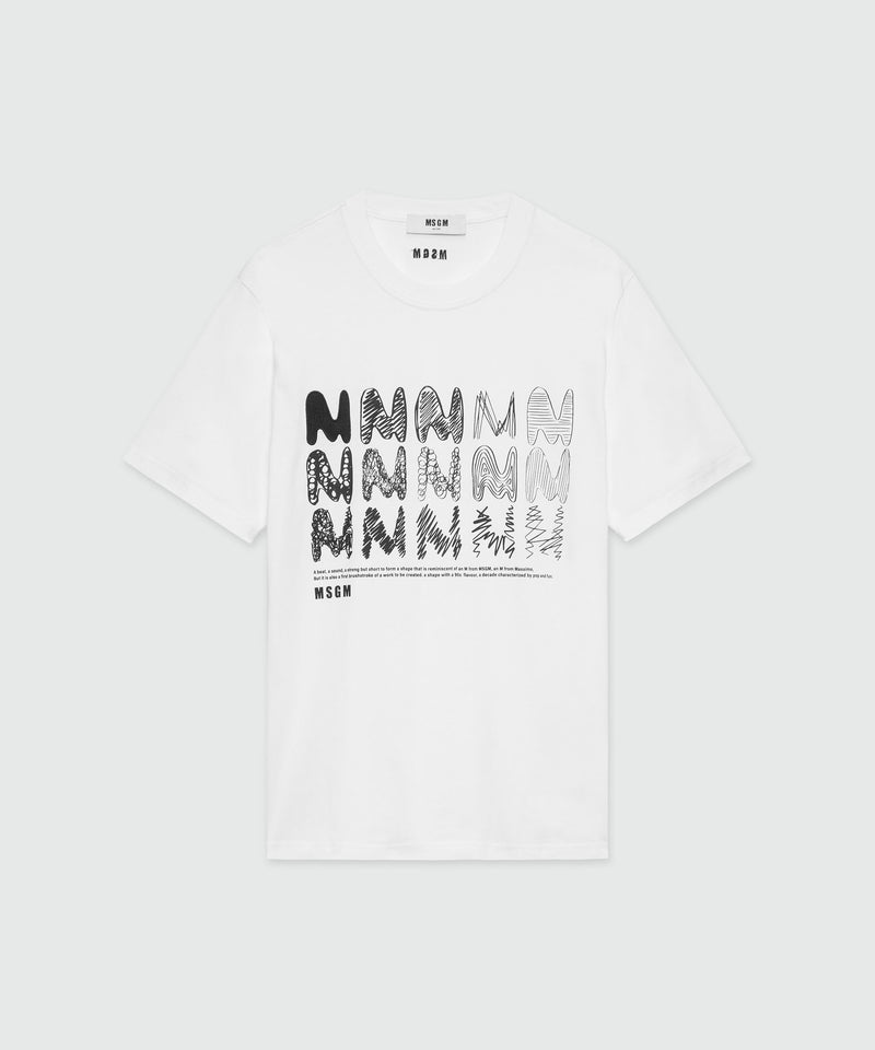 "TheMwave" white jersey T-Shirt WHITE Men 